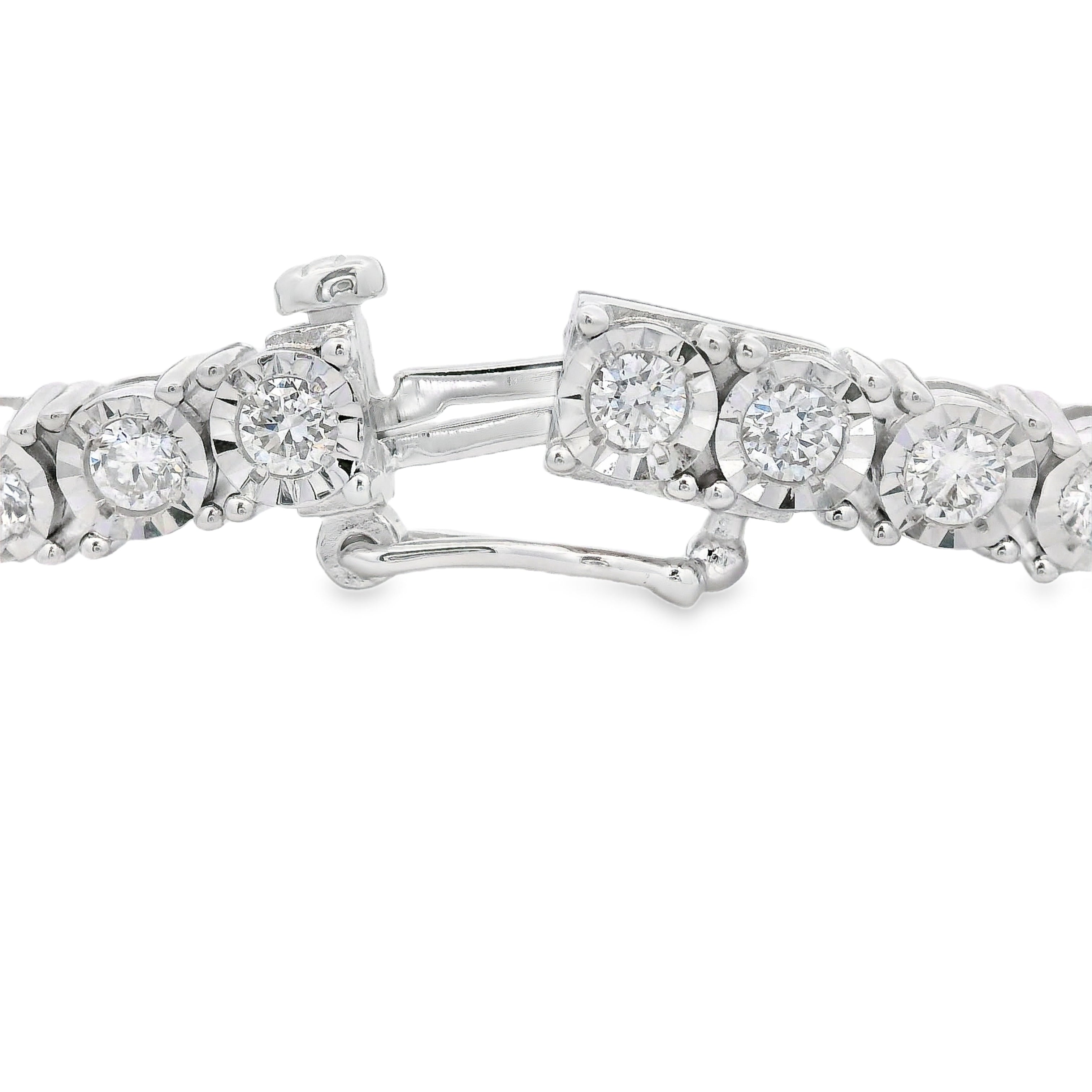 Lab Grown Diamond Tennis Bracelet Sterling Silver