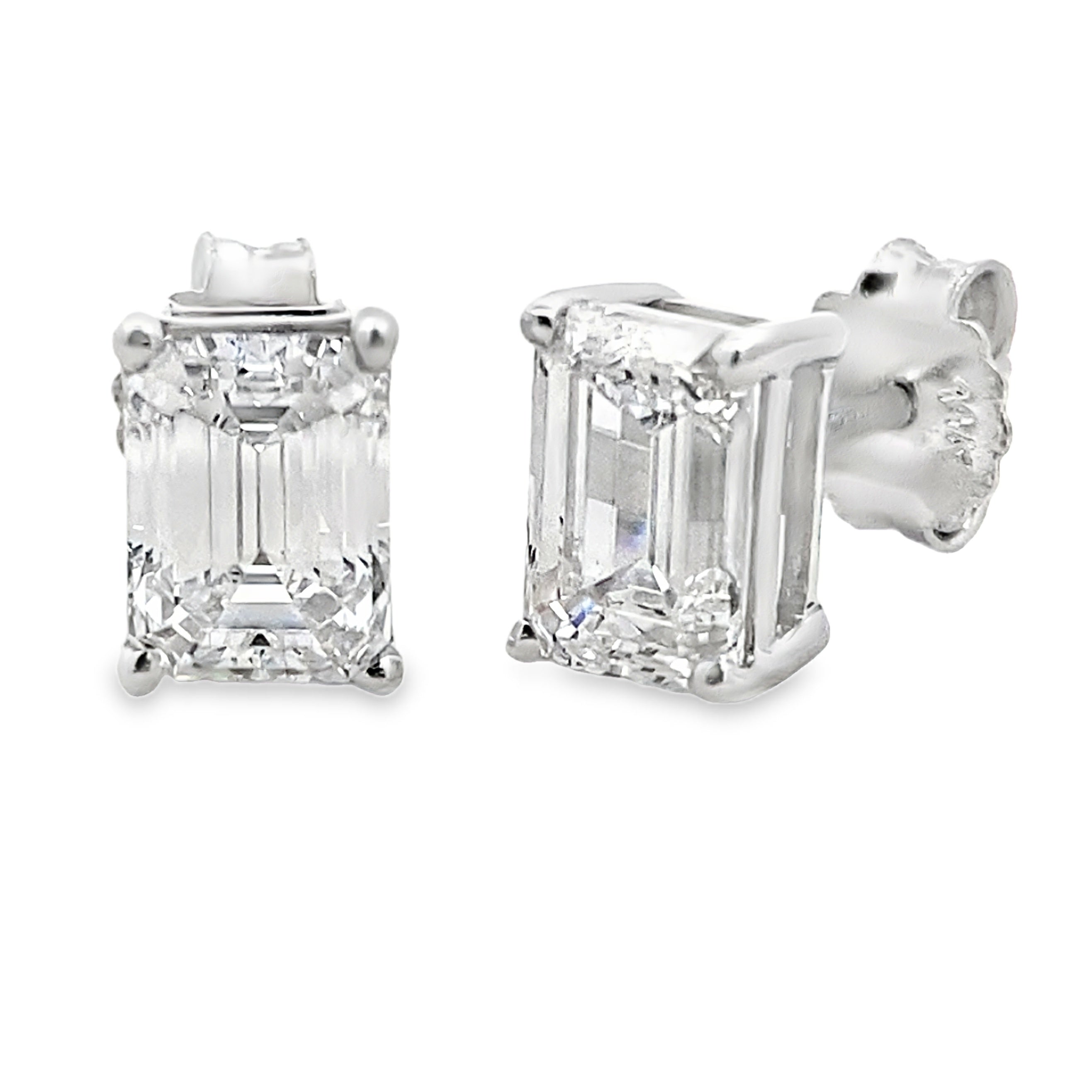 2.00ct Lab Grown Diamond Stud Earrings 14KT White Gold