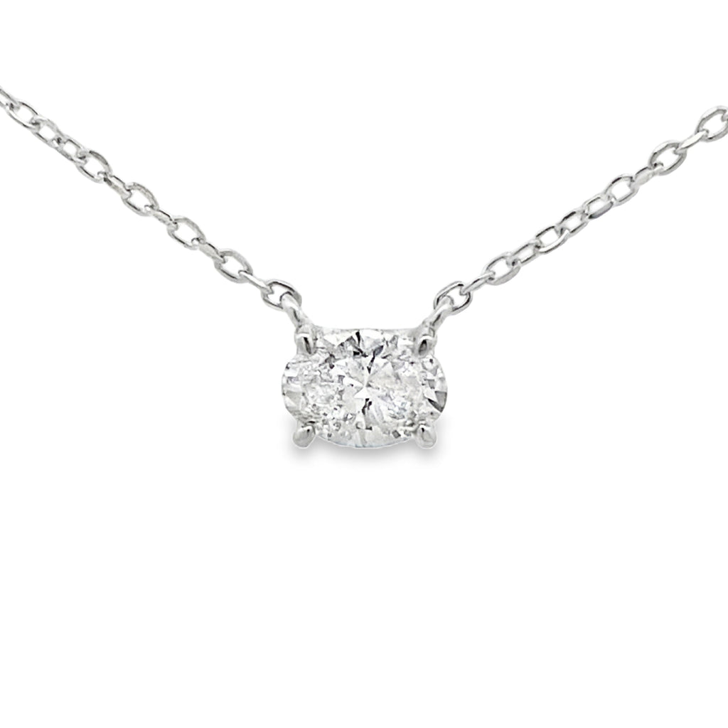 Genuine .50ct Lab Grown Diamond Pendant Sterling Silver