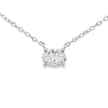 Genuine .50ct Lab Grown Diamond Pendant Sterling Silver