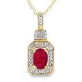 .66ct Ruby Diamond Fashion Pendants 10KT Yellow Gold