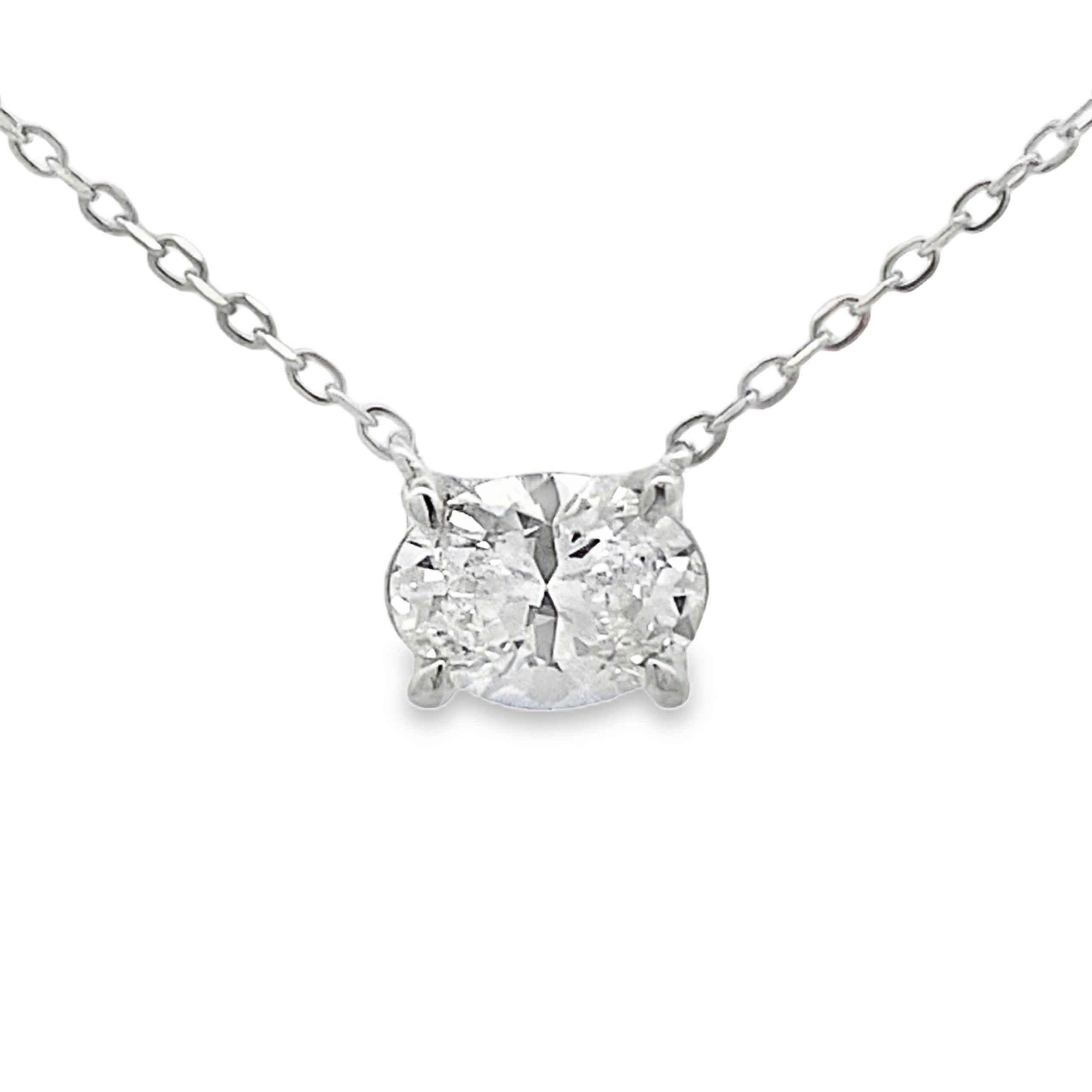 1.00ct Lab Grown Diamond Pendant Sterling Silver