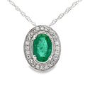 .46ct Emerald Diamond Fashion Pendants 10KT White Gold