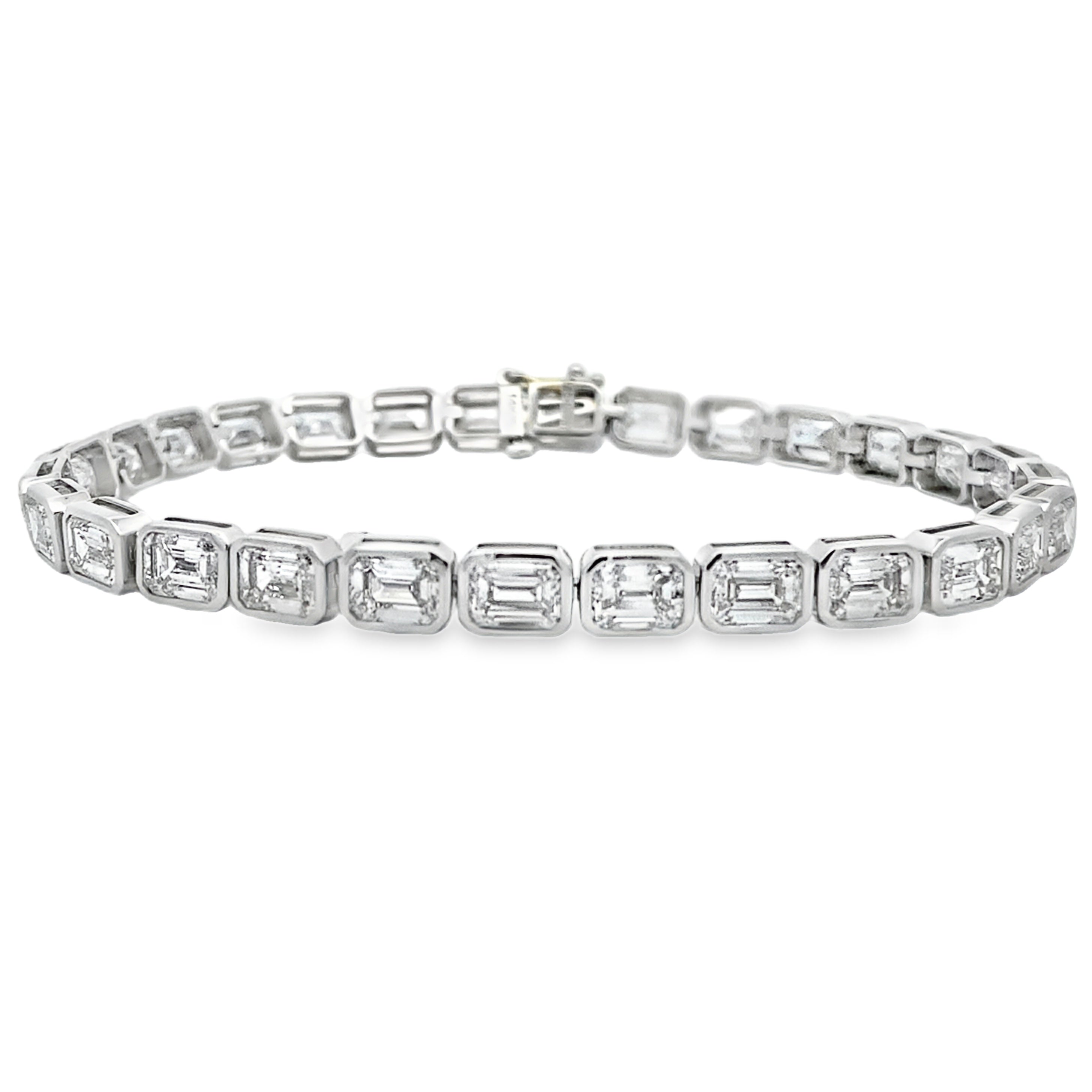 Lab Grown Diamond Tennis Bracelet 14KT White Gold