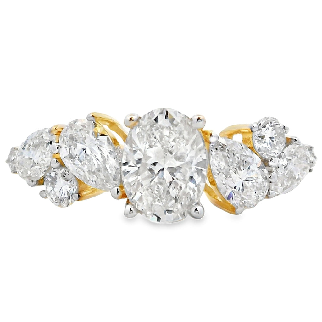 1.50ct Lab Grown Diamond Eng Only 10KT Yellow Gold