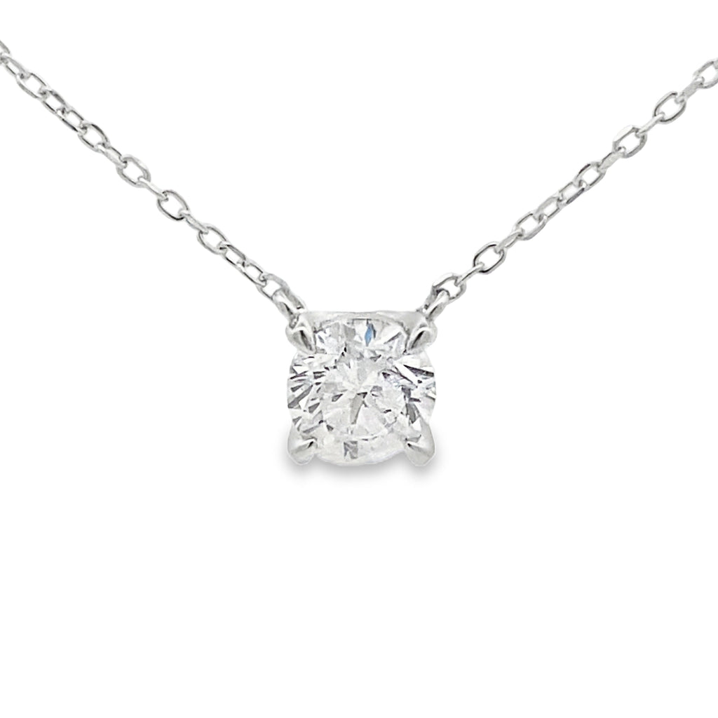 1.00ct Lab Grown Diamond Pendant Sterling Silver