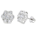 3.09ct Lab Grown Diamond Earrings Sterling Silver