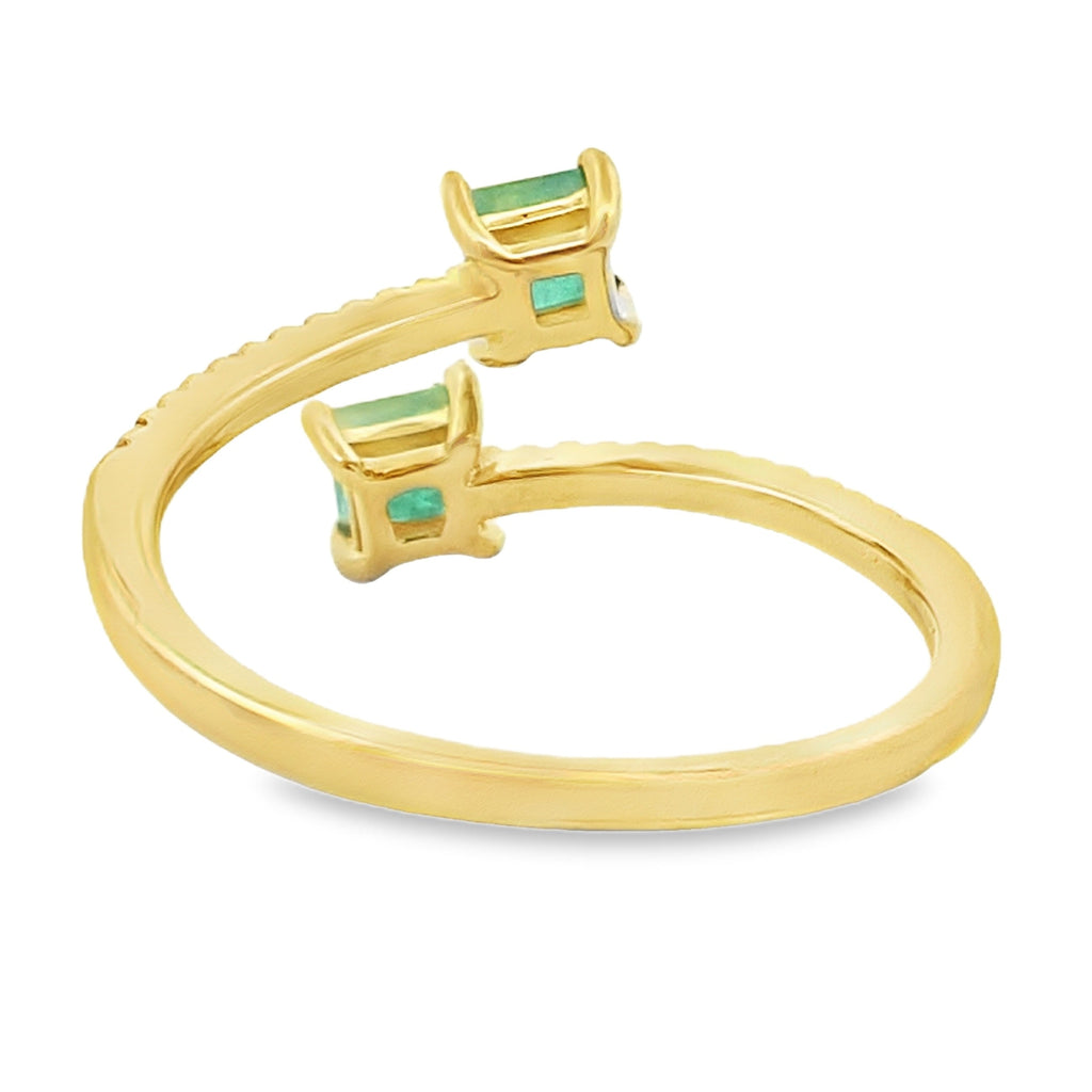 .47ct Emerald Diamond Ring 14KT Yellow Gold