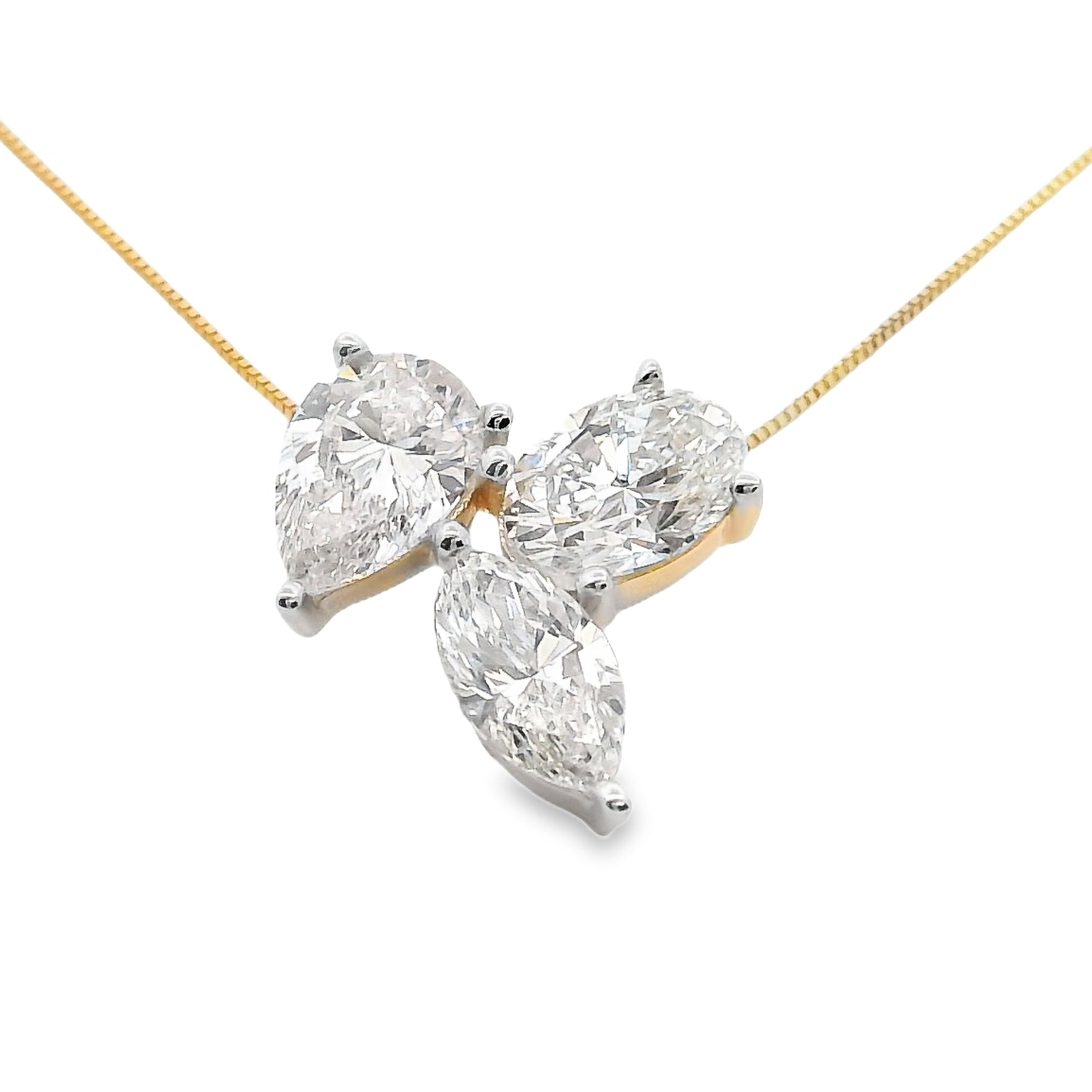 Lab Grown Diamond Fashion Pendants 14KT Yellow Gold
