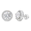 Genuine 4.33ct Moissanite Stud Earrings Sterling Silver