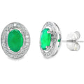1.12ct Chalcedony Diamond Earrings 10KT White Gold
