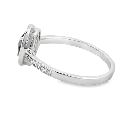 .42ct Quartz Diamond Ring 10KT White Gold
