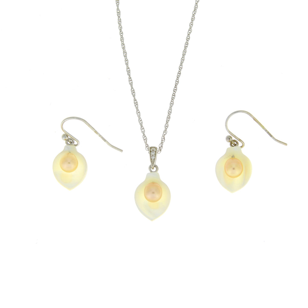 Natural FW Pearl Jewelry sets Sterling Silver