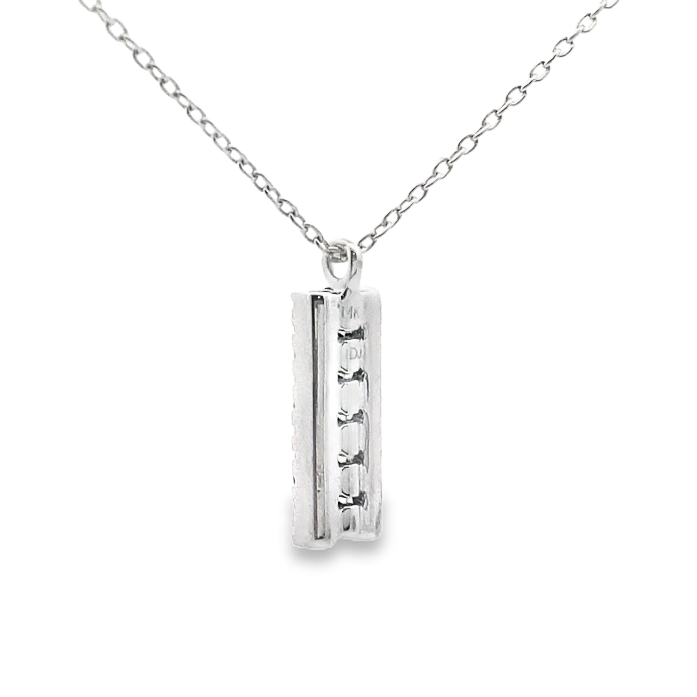 .30ct Sapphire Diamond Fashion Pendants 14KT White Gold