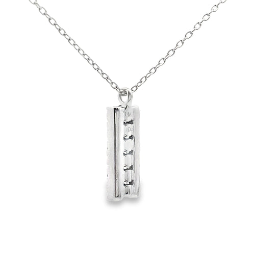 .30ct Sapphire Diamond Fashion Pendants 14KT White Gold