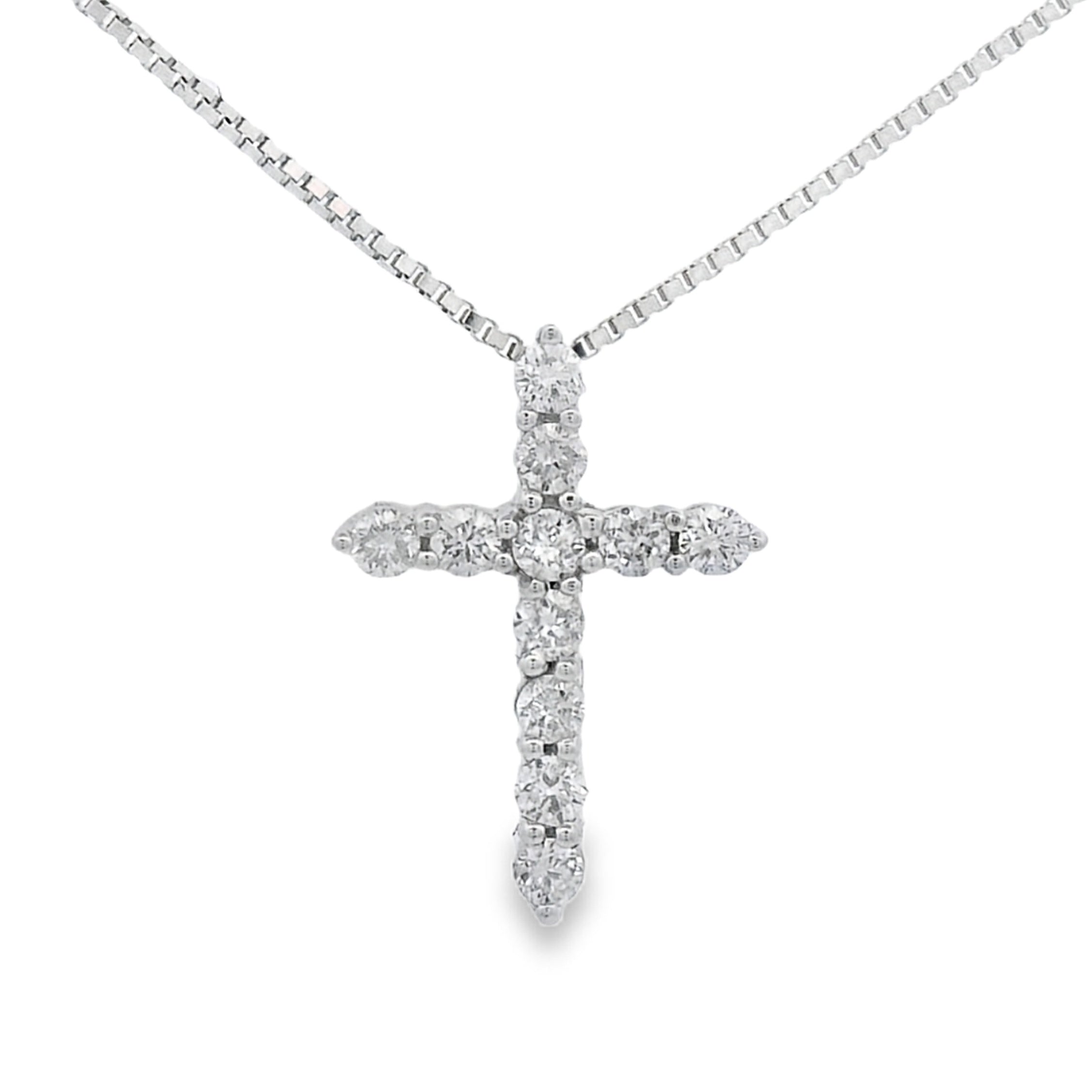 .15ct Diamond Cross Religious Pendant 14KT Yellow Gold