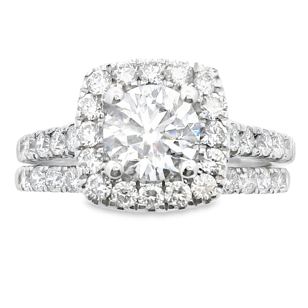 Lab Grown Diamond Engagement Ring Set 10KT White Gold