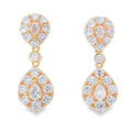 Lab Grown Diamond Dangle Earrings 14KT Yellow Gold