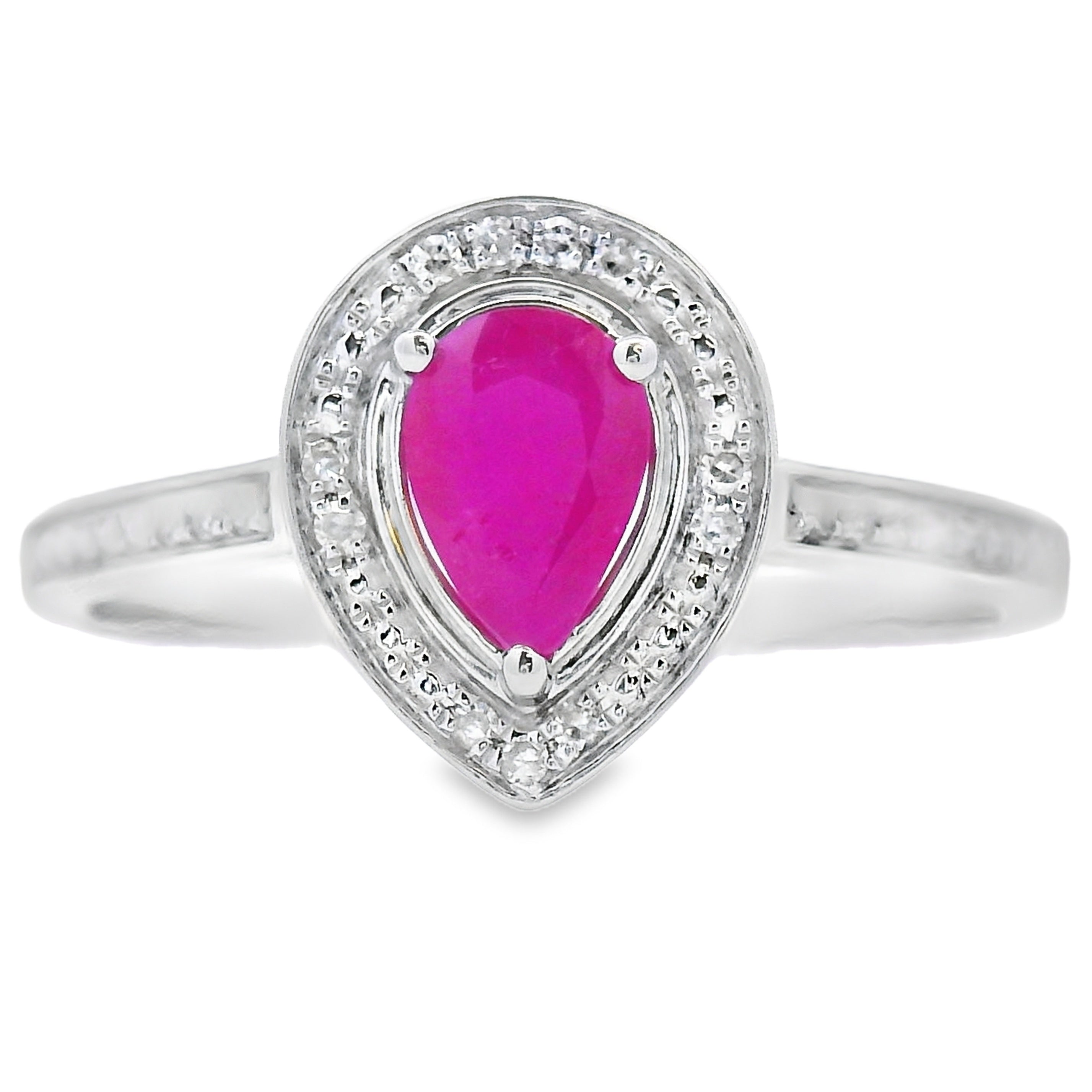.54ct Ruby Diamond Ring 10KT White Gold
