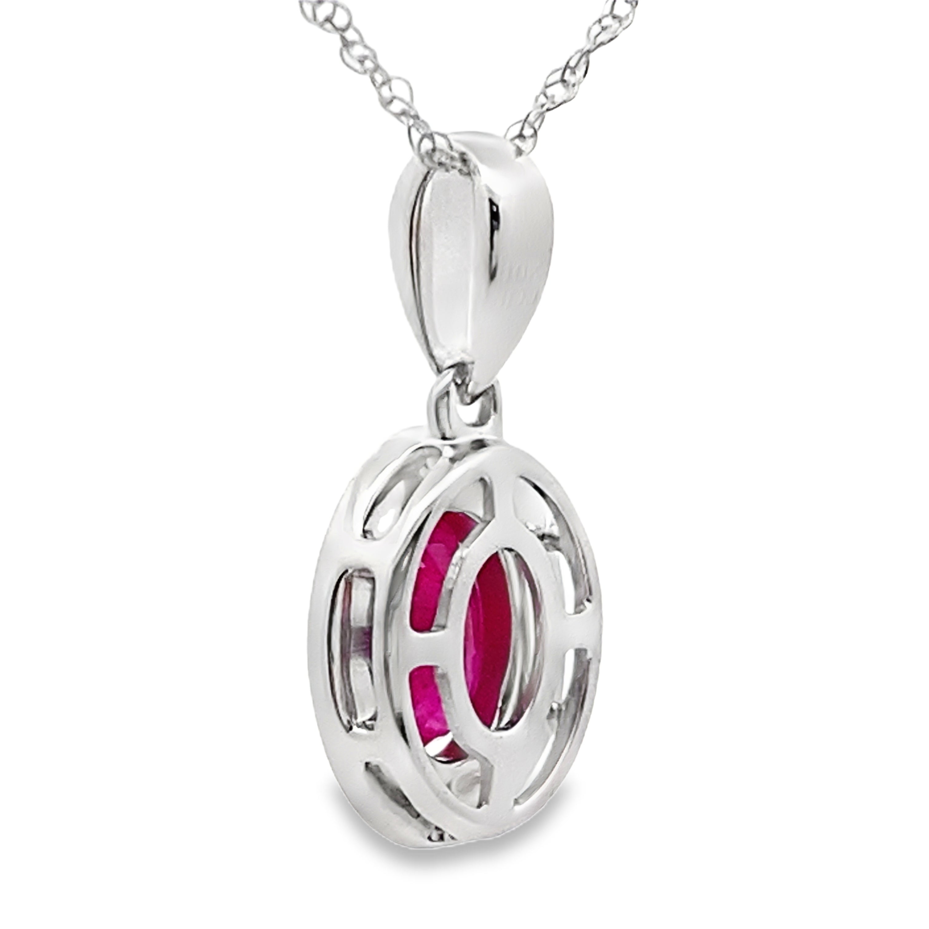 .70ct Ruby Diamond Fashion Pendants 10KT White Gold