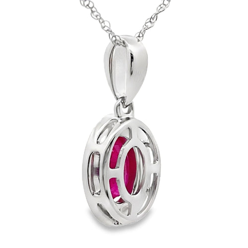 .70ct Ruby Diamond Fashion Pendants 10KT White Gold