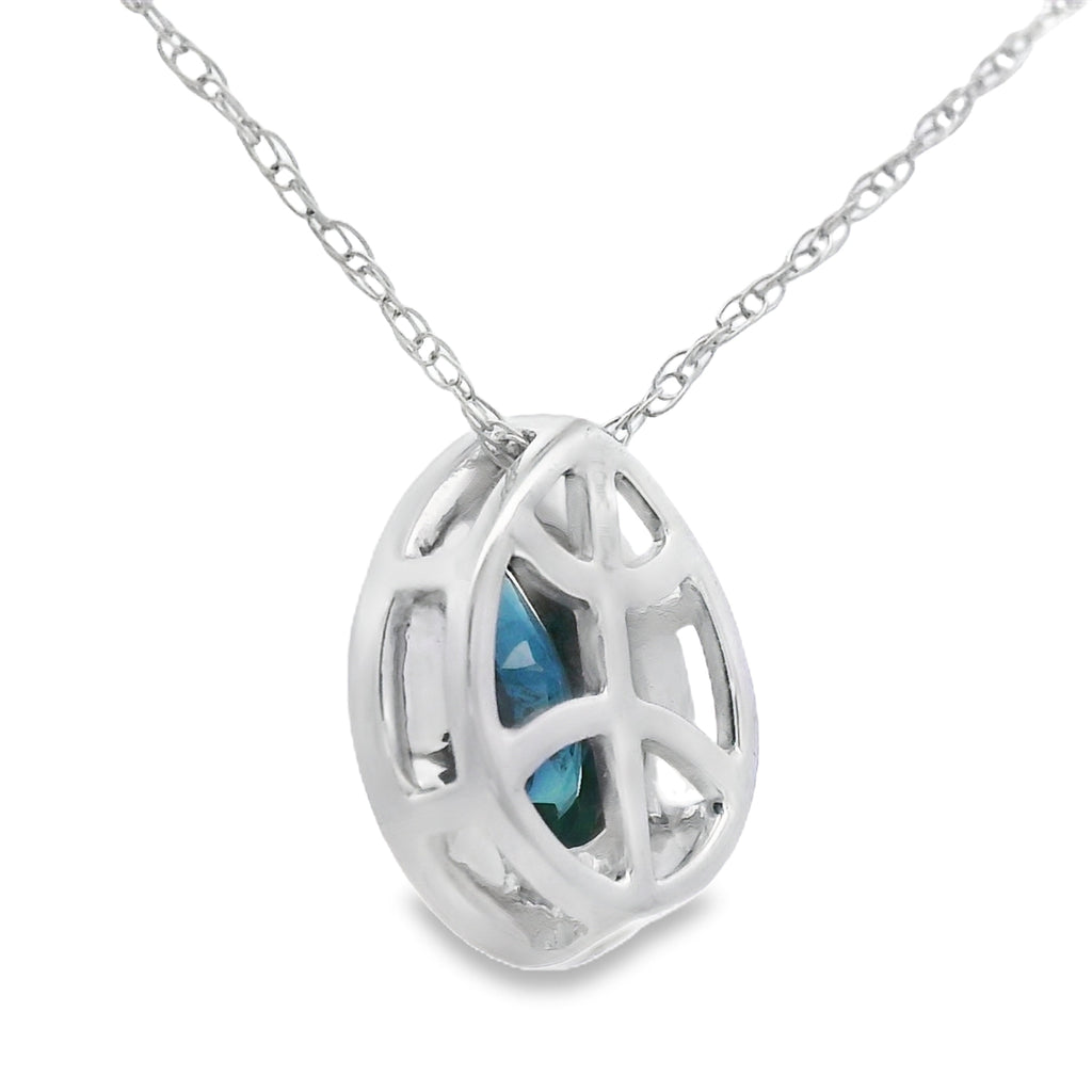 .54ct Sapphire Diamond Fashion Pendants 10KT White Gold