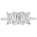 2.00ct Lab Grown Diamond 3 Stone Ring 14KT White Gold