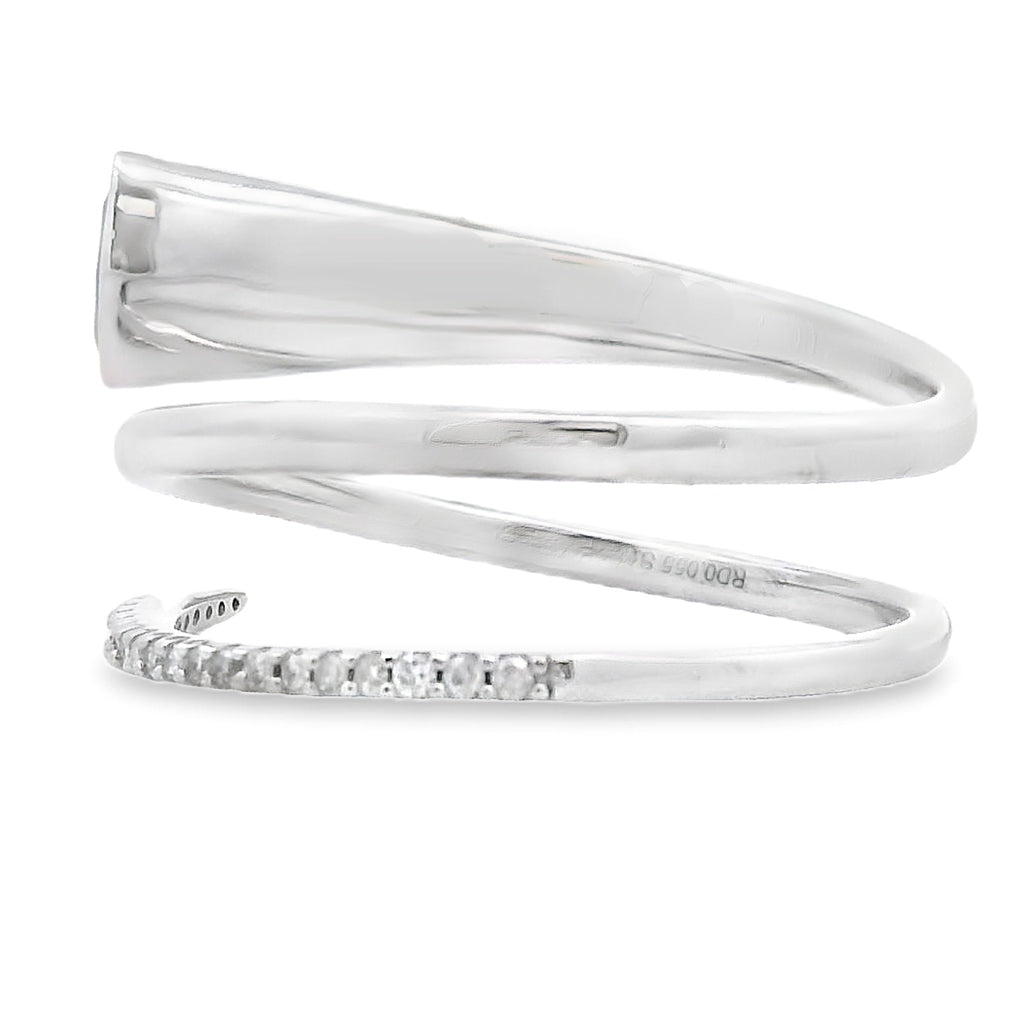 .78ct Sapphire Diamond Ring 14KT White Gold