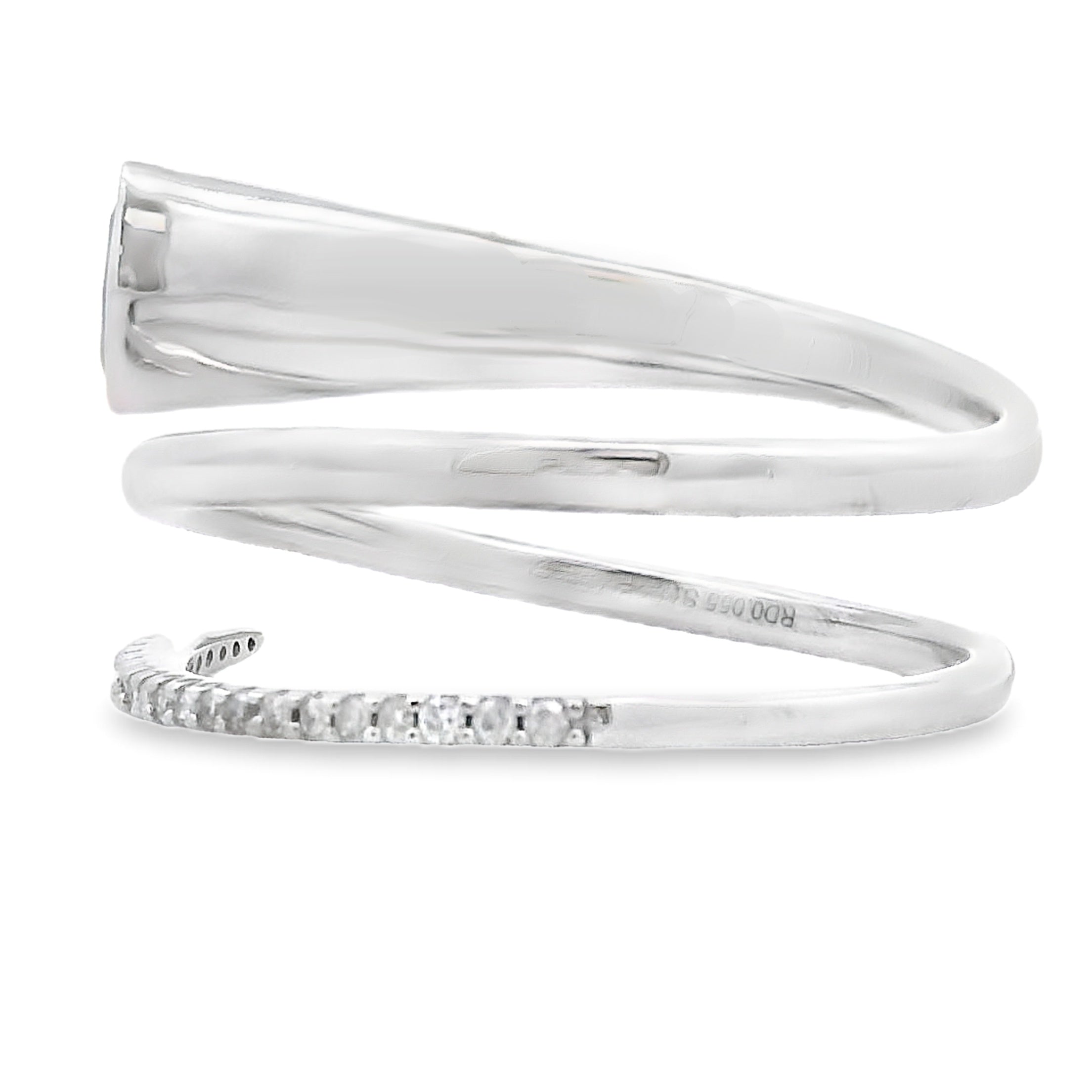 .78ct Sapphire Diamond Ring 14KT White Gold