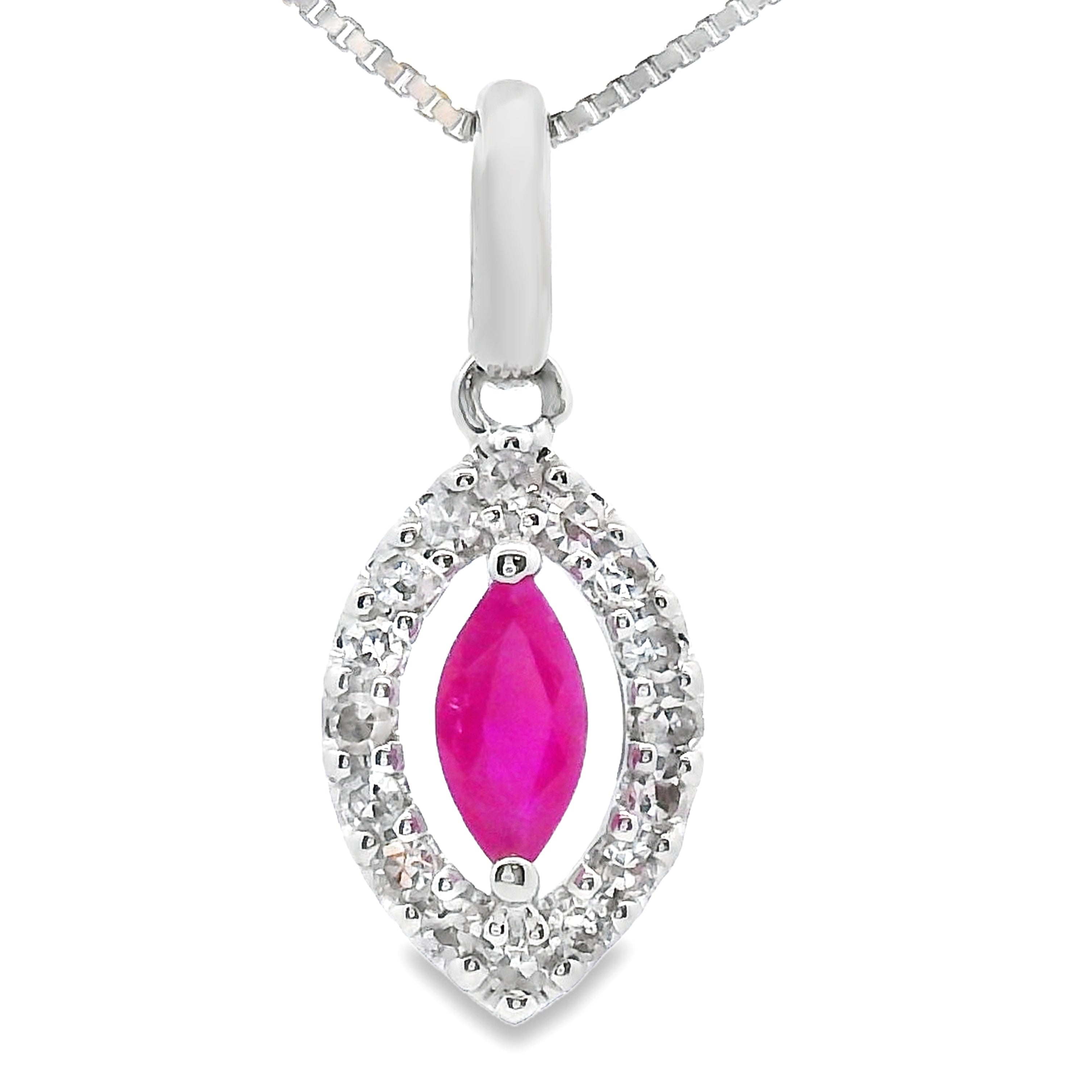 .26ct Ruby Diamond Fashion Pendants 10KT White Gold