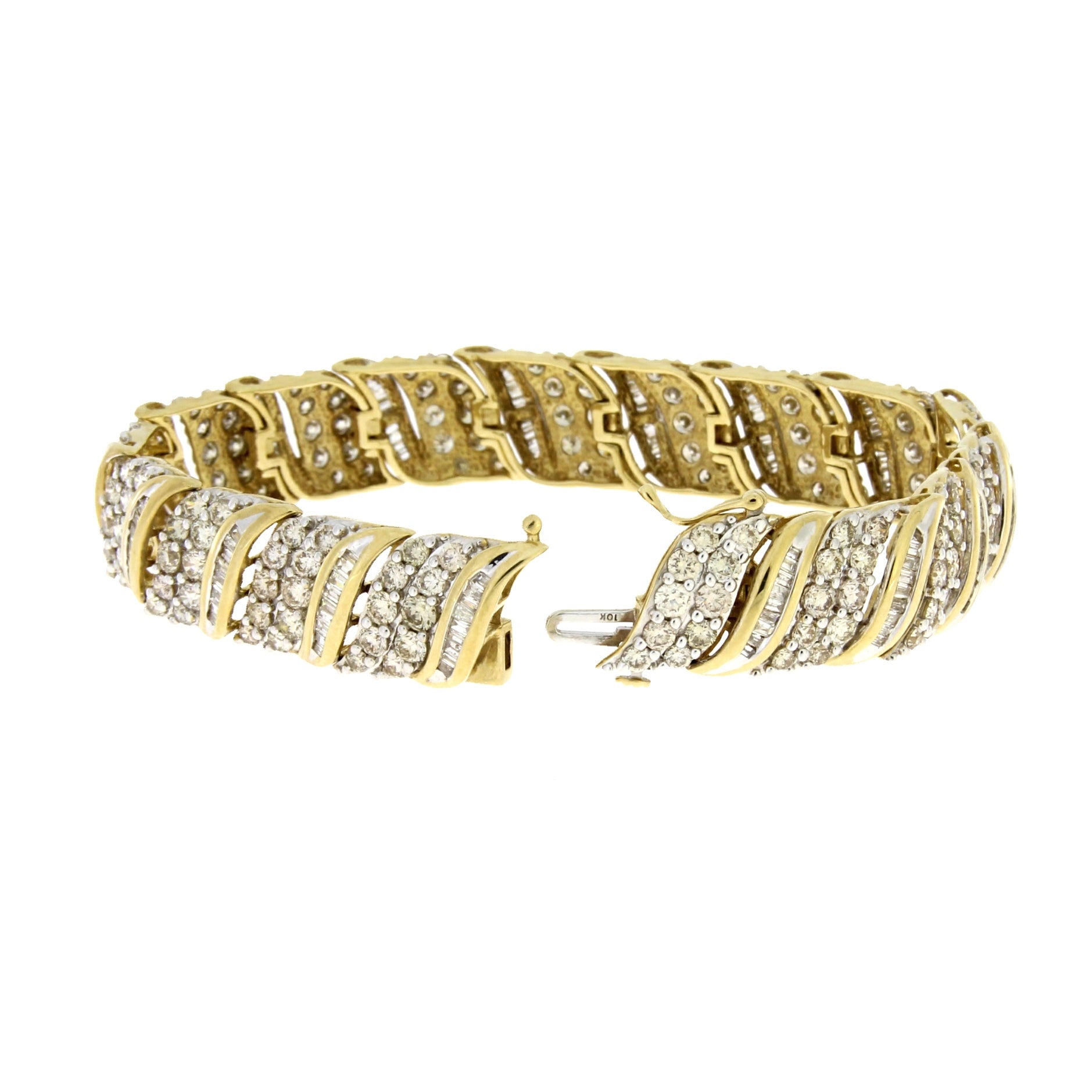10.00ct Diamond Tennis Bracelet 10KT Yellow Gold