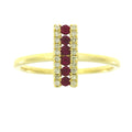 Natural .30ct Ruby Diamond Ring 14KT Yellow Gold