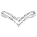 .09ct Diamond Fashion band rings 10KT White Gold