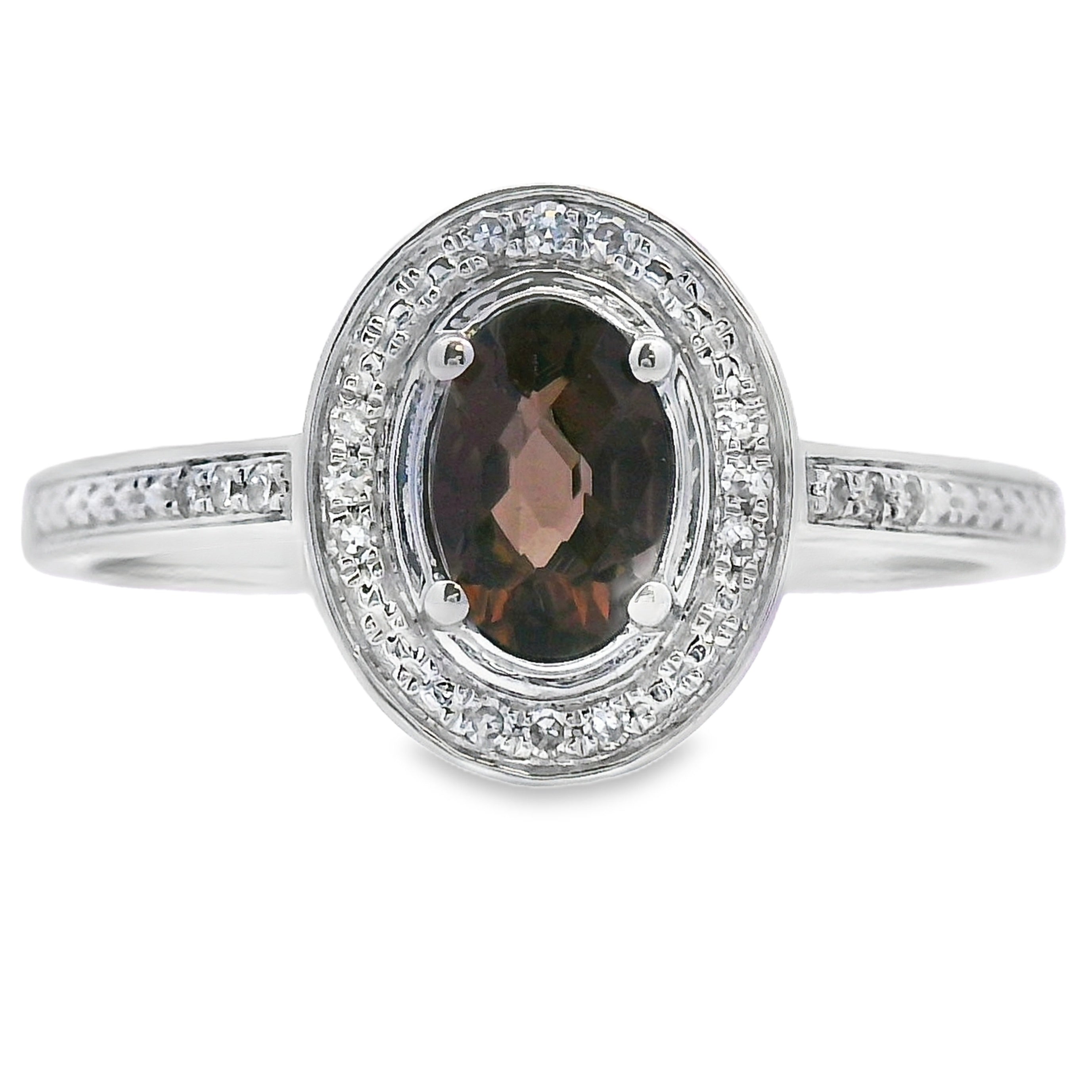 .42ct Quartz Diamond Ring 10KT White Gold