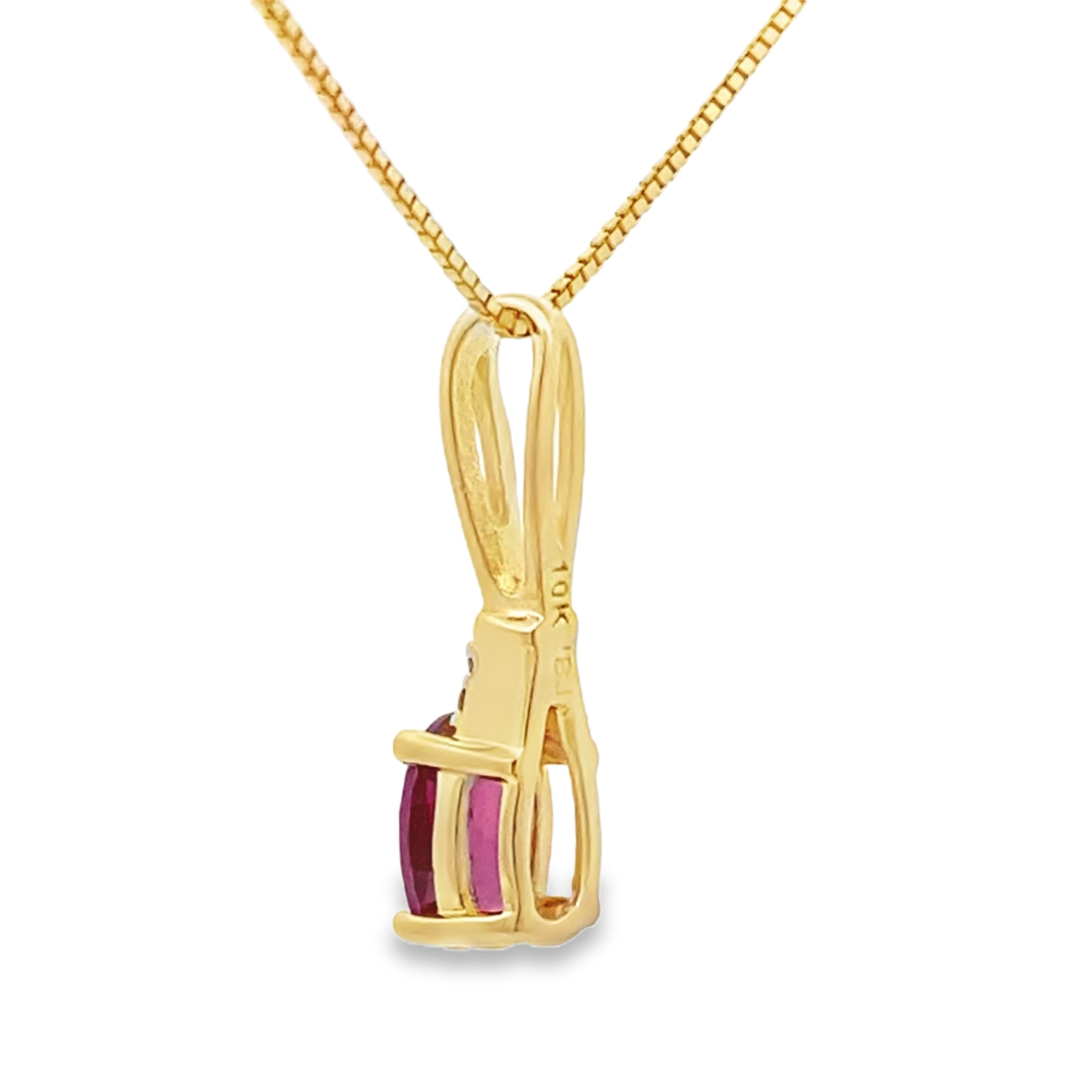 Rhodolite Garnet Fashion Pendants 10KT Yellow Gold