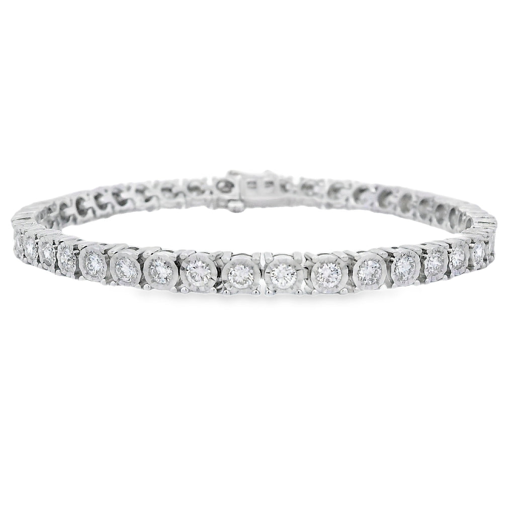 Lab Grown Diamond Tennis Bracelet Sterling Silver