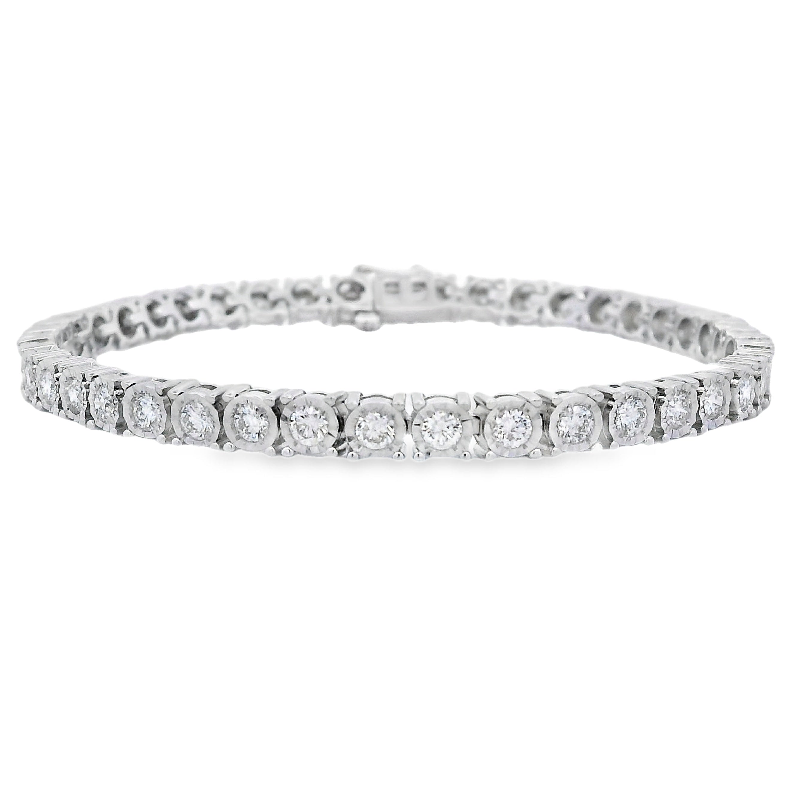 Lab Grown Diamond Tennis Bracelet Sterling Silver