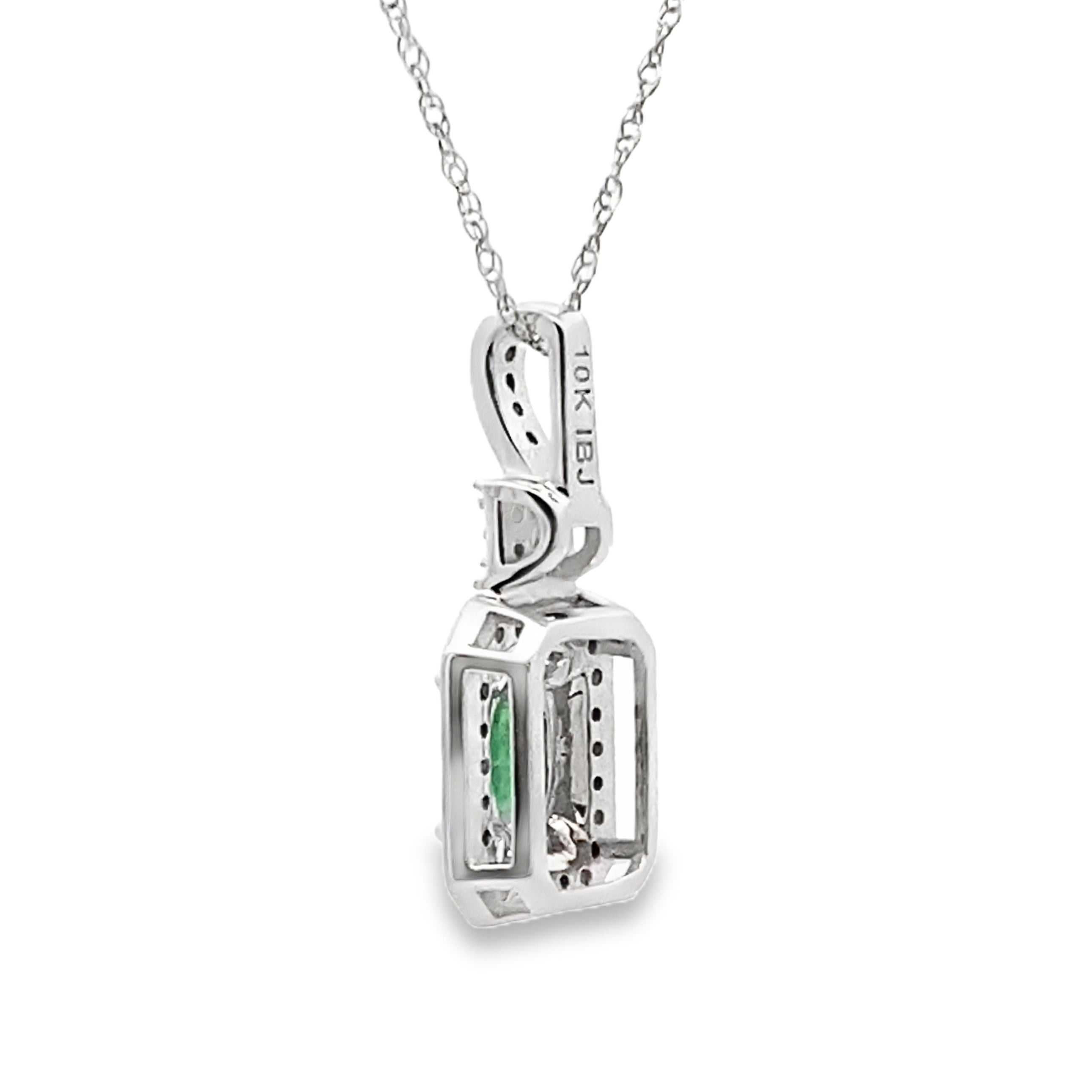 .57ct Emerald Diamond Fashion Pendants 10KT White Gold