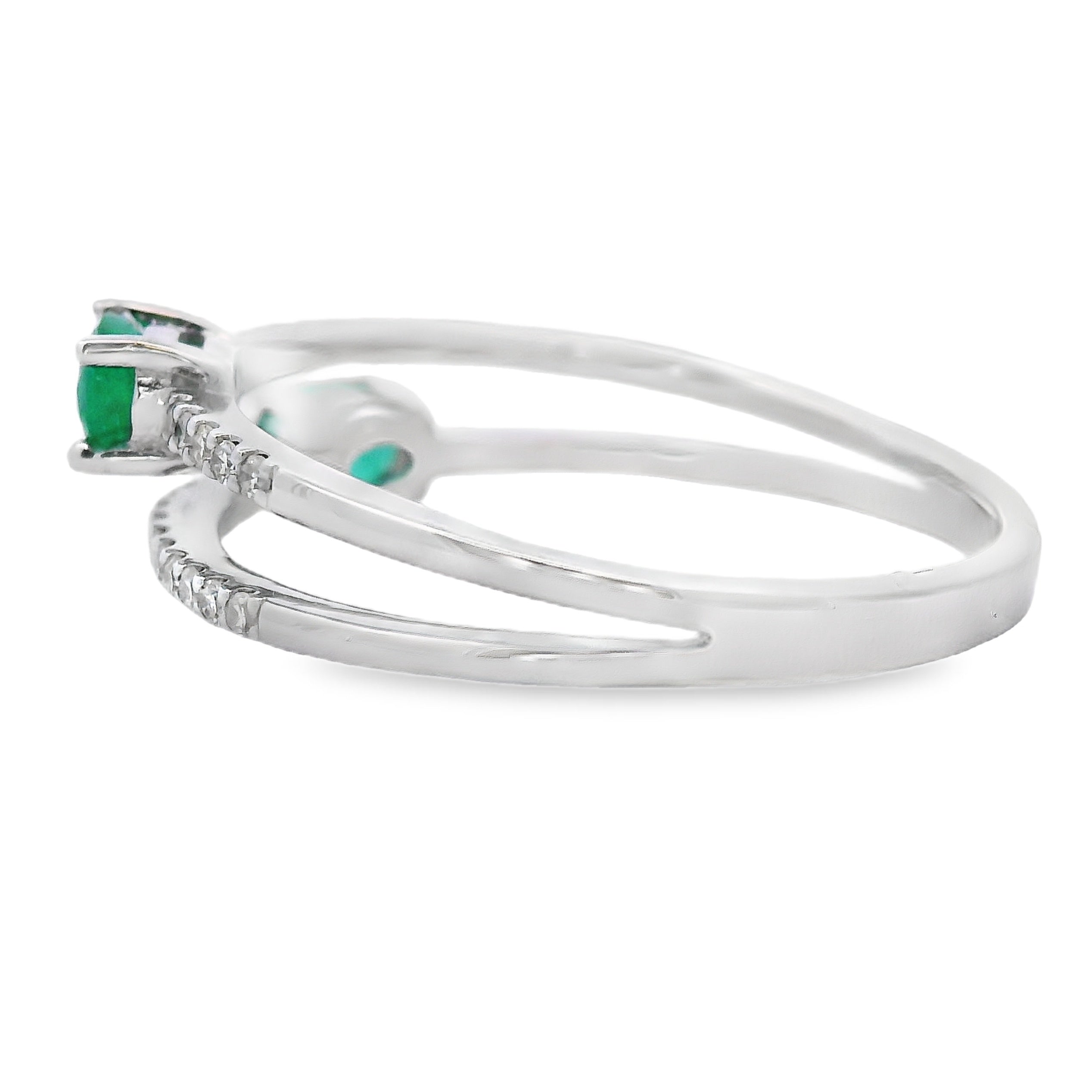 .47ct Emerald Diamond Ring 14KT White Gold