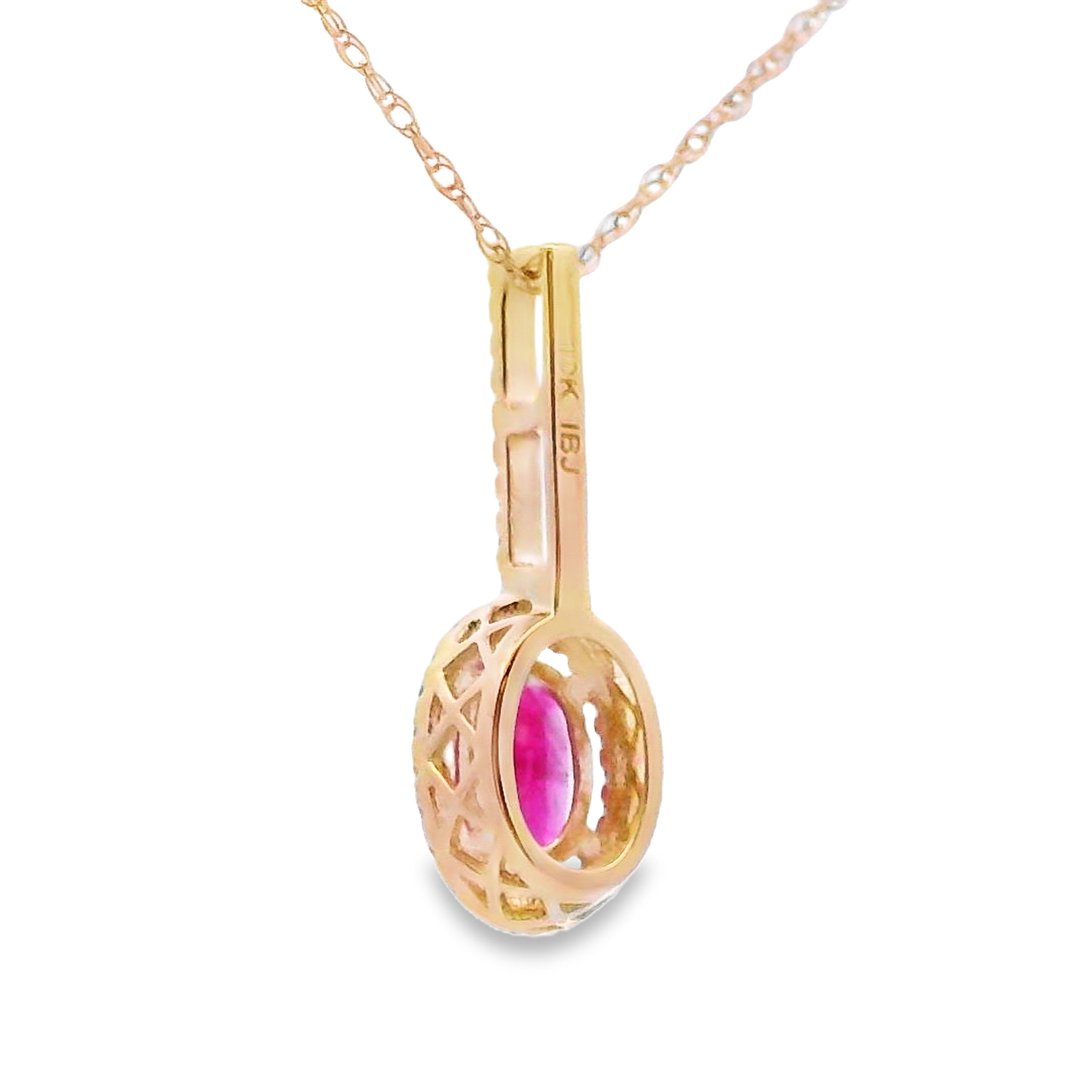 .61ct Ruby Diamond Fashion Pendants 10KT Yellow Gold