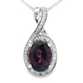 1.61ct Garnet Diamond Fashion Pendants 14KT White Gold