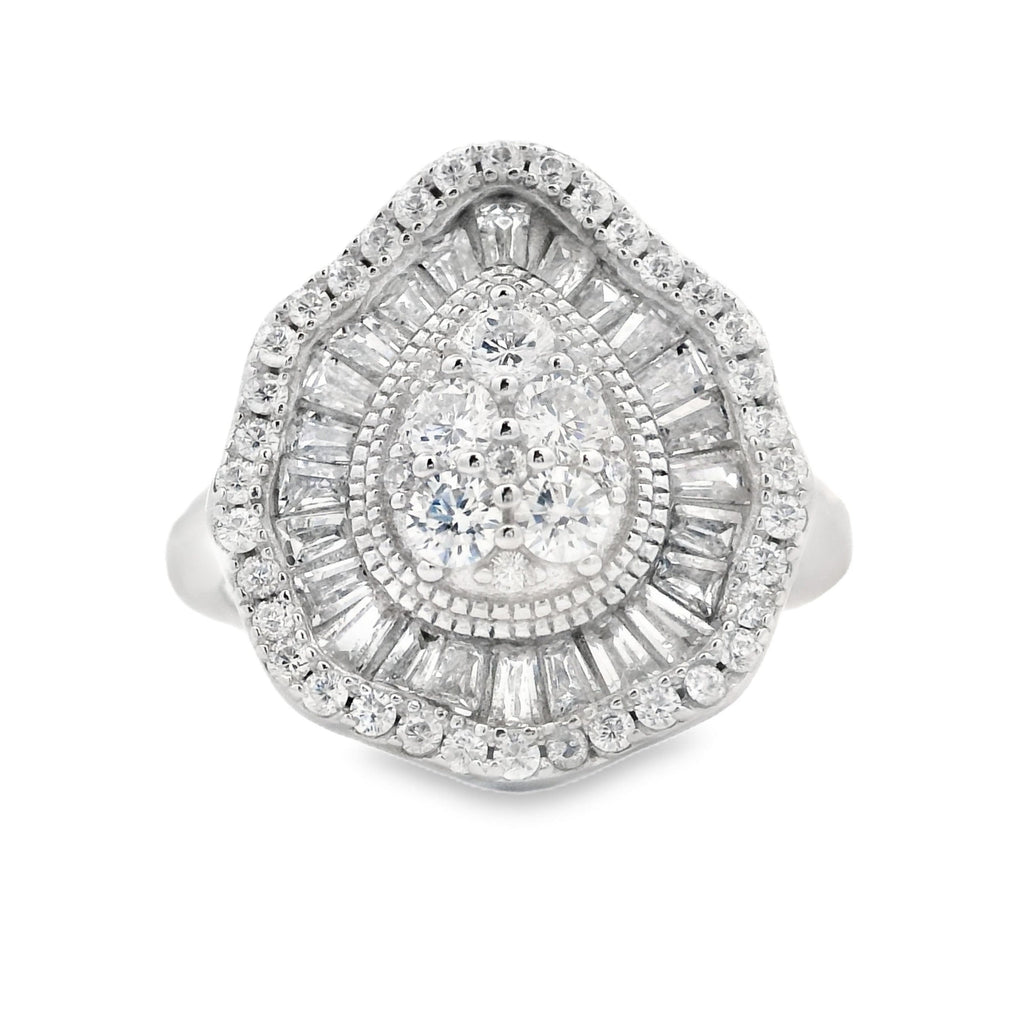 Cubic Zirconium Ring Sterling Silver
