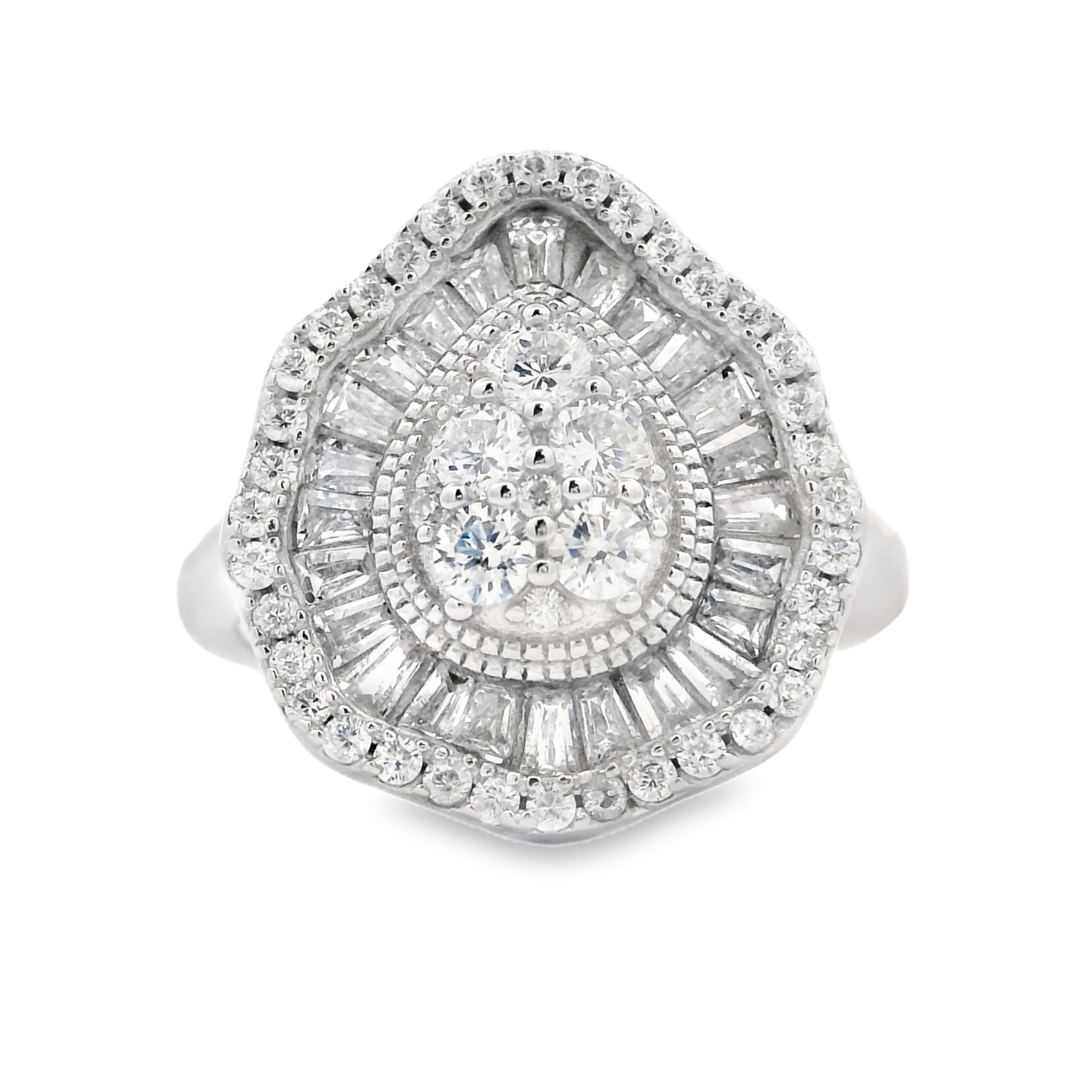 Cubic Zirconium Ring Sterling Silver