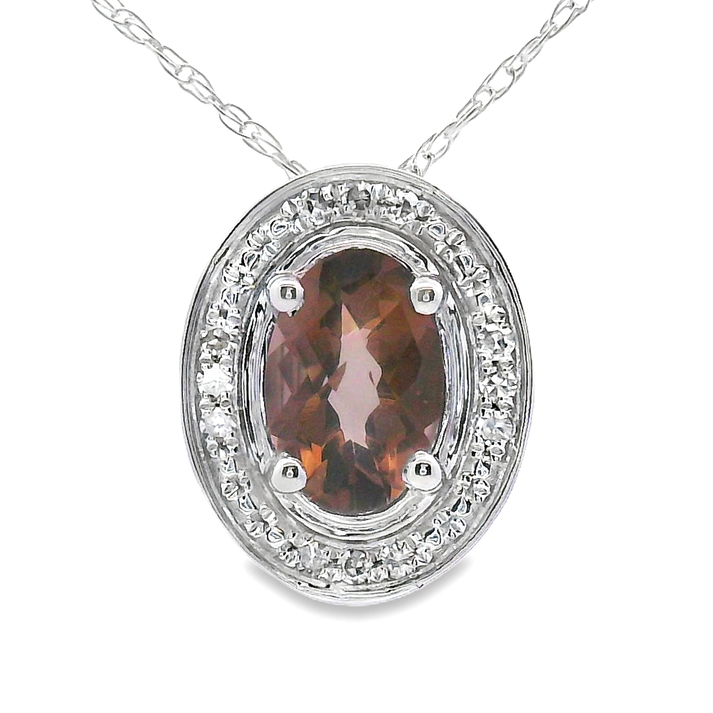.40ct Quartz Diamond Fashion Pendants 10KT White Gold