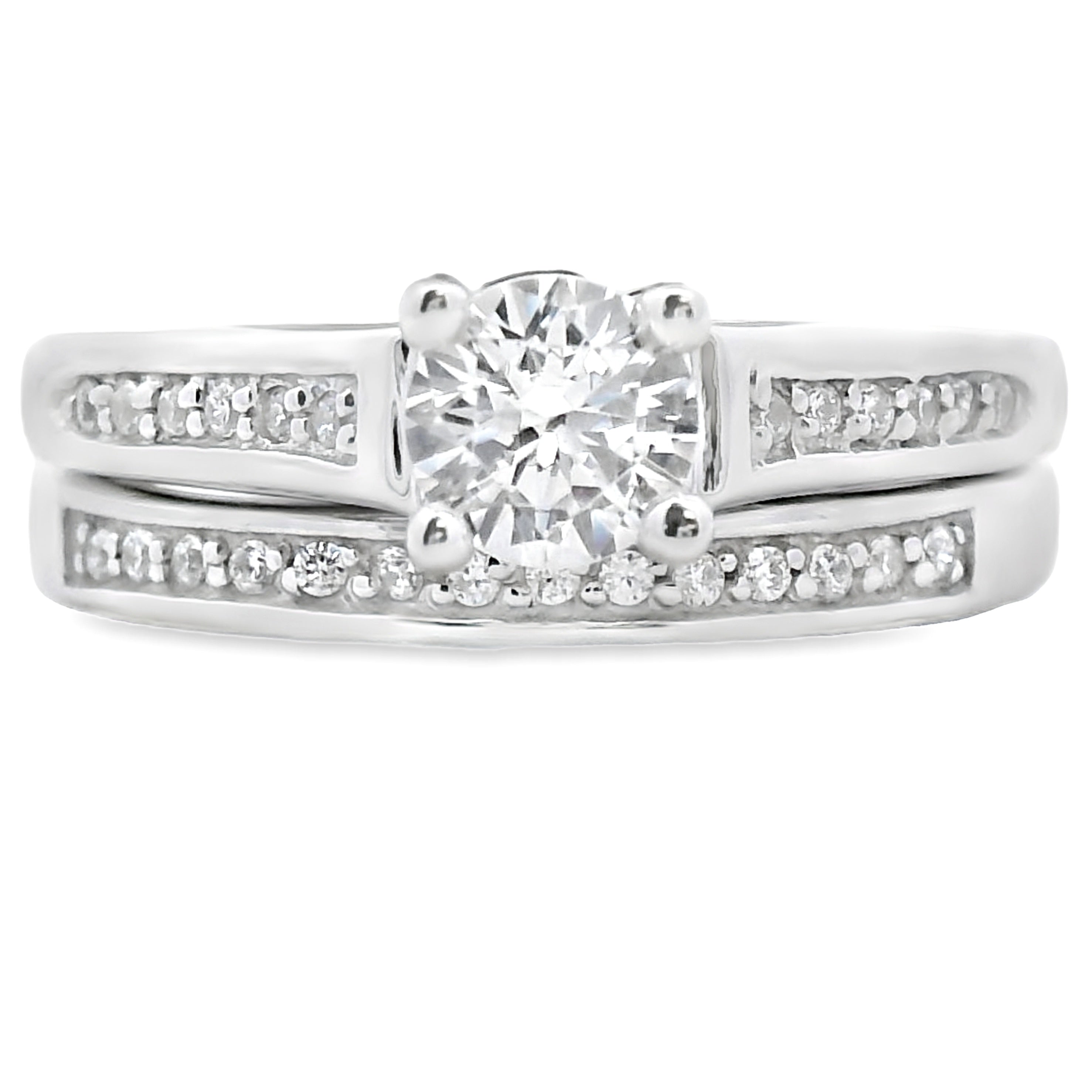 Cubic Zirconia CZ SS Bridal Sterling Silver