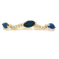 Sapphire Diamond stackable band set 14KT Yellow Gold