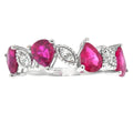 Natural 1.24ct Ruby Diamond Ring 14KT White Gold