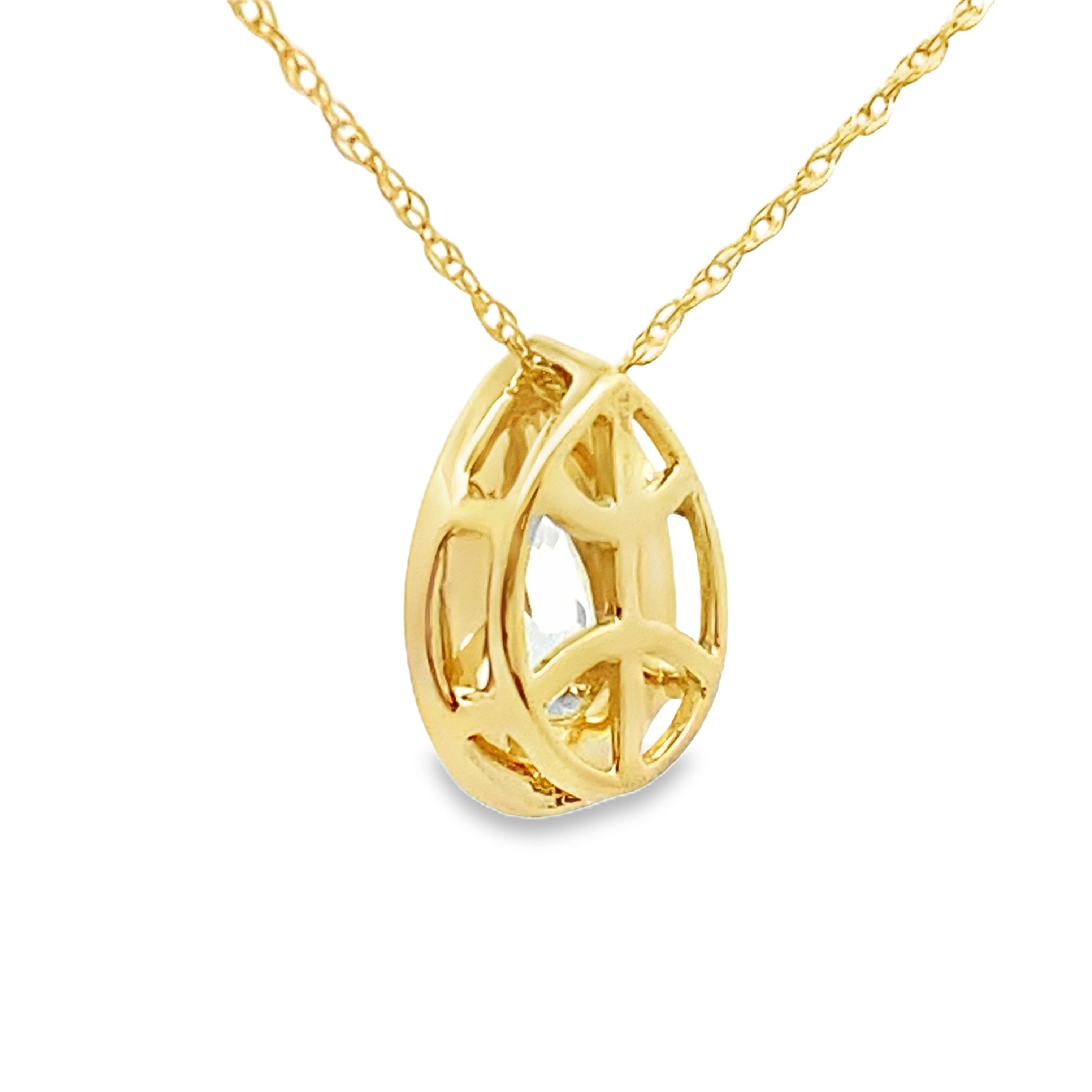 Aquamarine Diamond Fashion Pendants 10KT Yellow Gold
