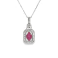 .72ct Ruby Diamond Fashion Pendants 14KT White Gold