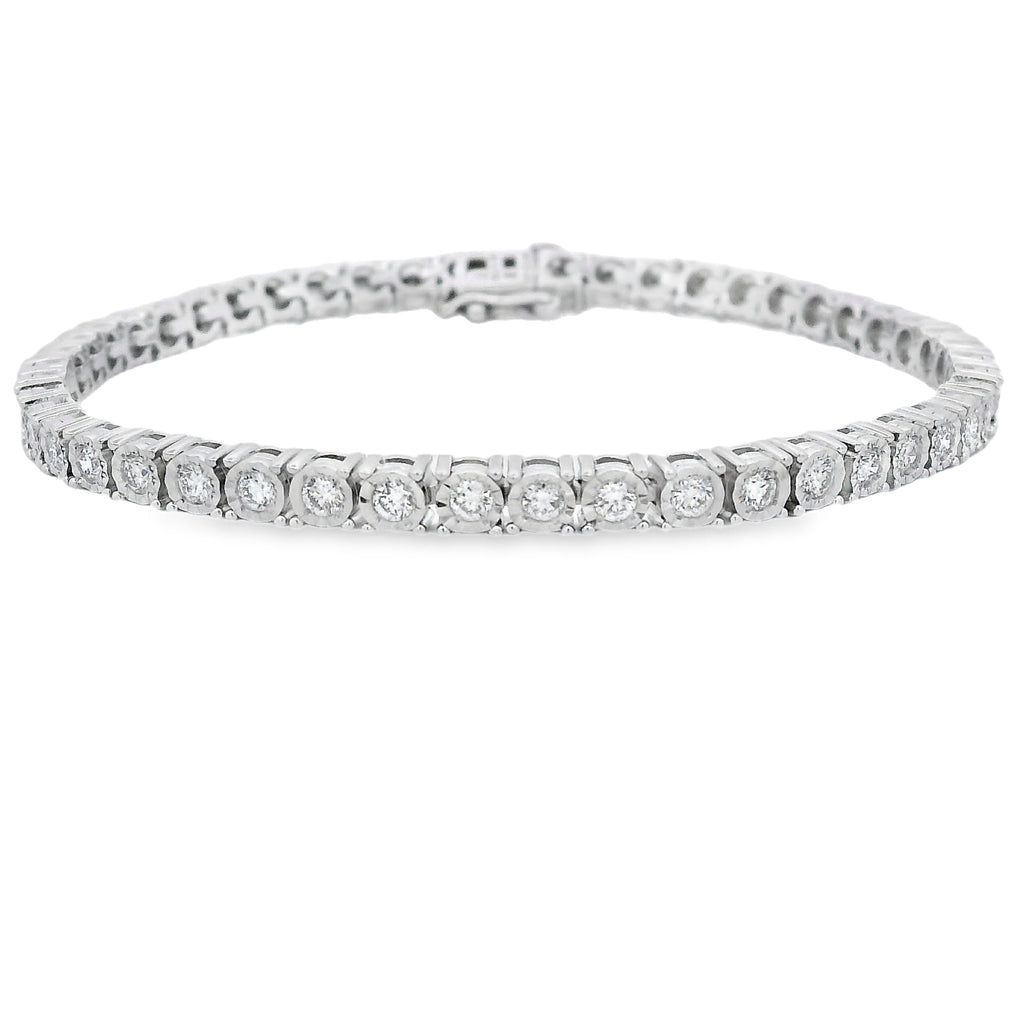 Lab Grown Diamond Tennis Bracelet Sterling Silver